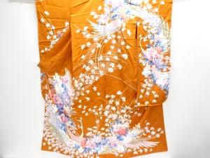 牡丹に鳥模様振袖